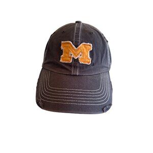 University Of Michigan "M" Distressed Size Small Baseball Ca Sport Athletic